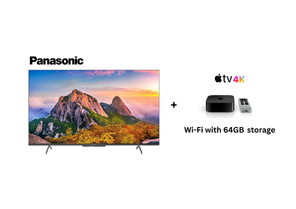Panasonic 65” 4K QD-Mini LED Google Smart TV + Apple TV 4K